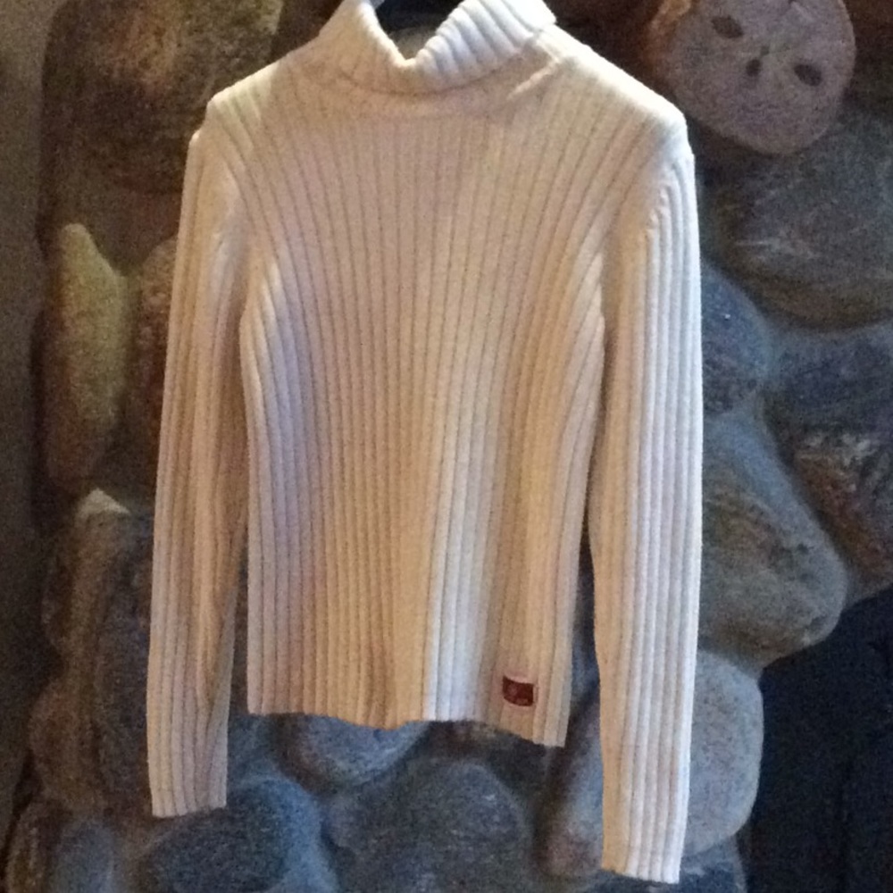 NAUTICA TURTLE NECK WHITE/CREAM SWEATER